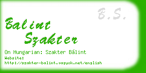 balint szakter business card
